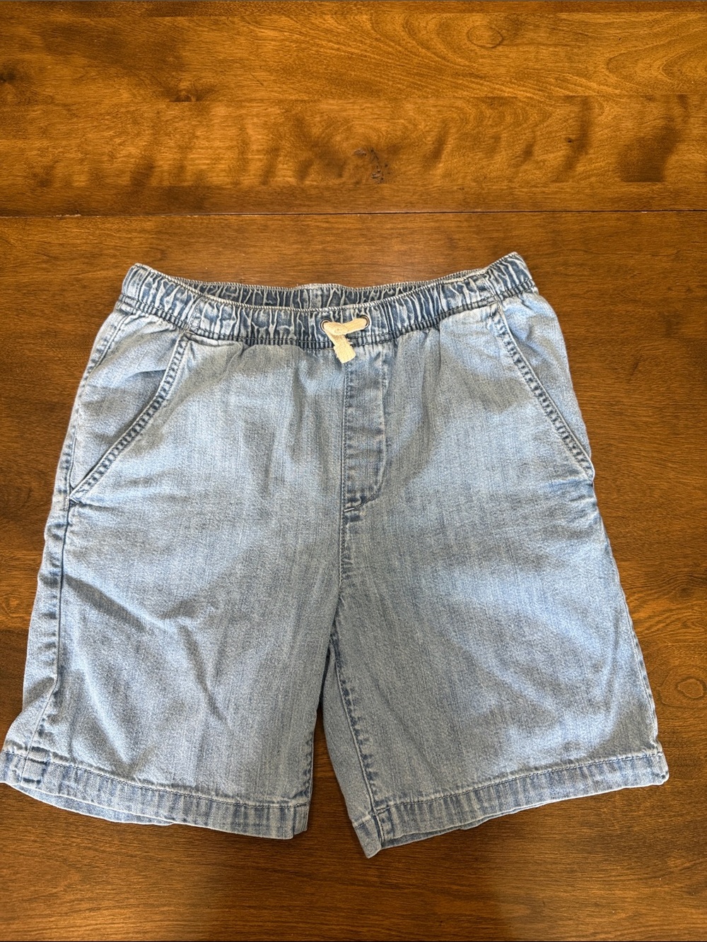 Old Navy Light Blue Denim Drawstring Shorts for Kids